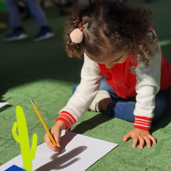 shadow drawing activity spring Fields