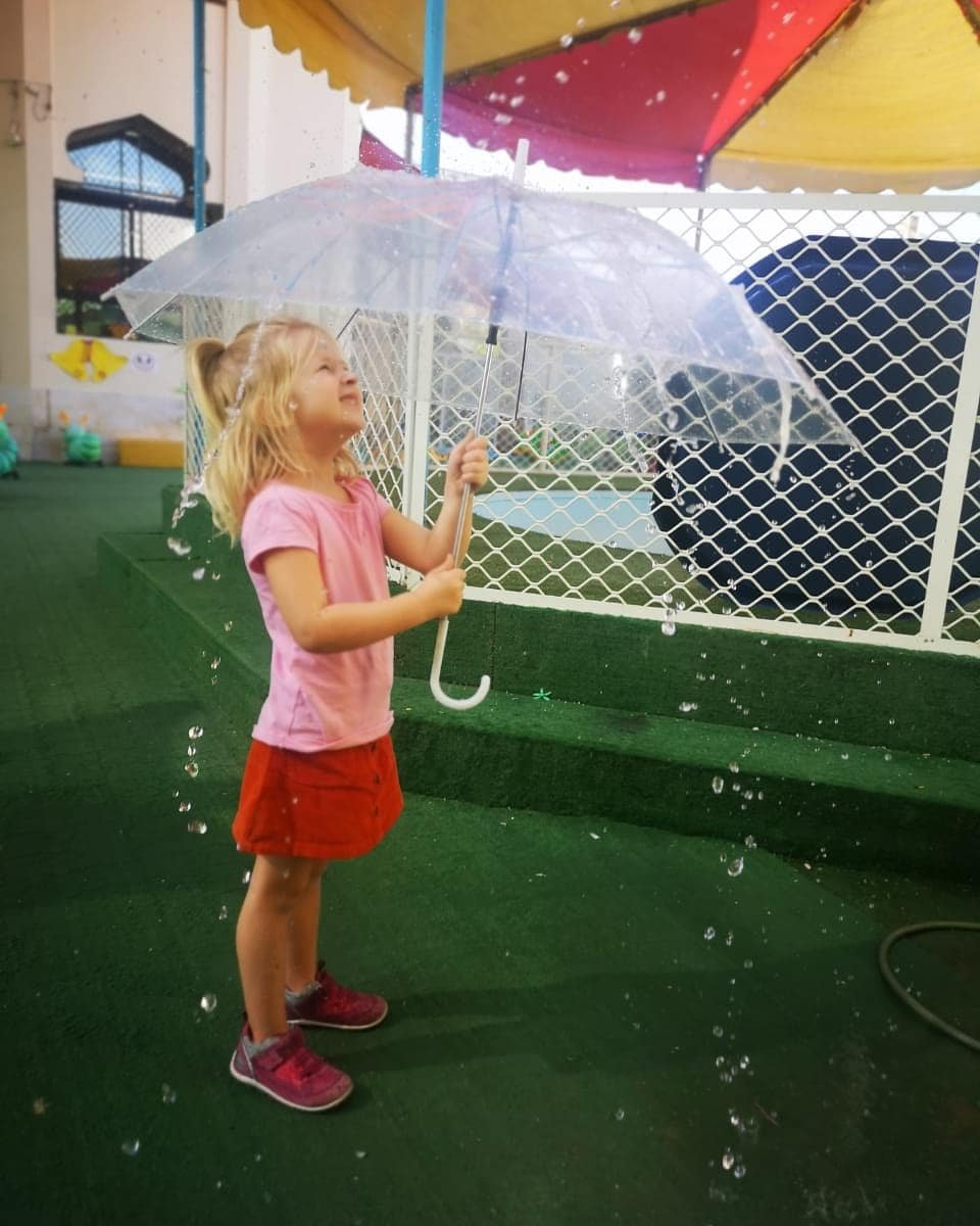 Rain Activity at Pre School Abu Dhabi